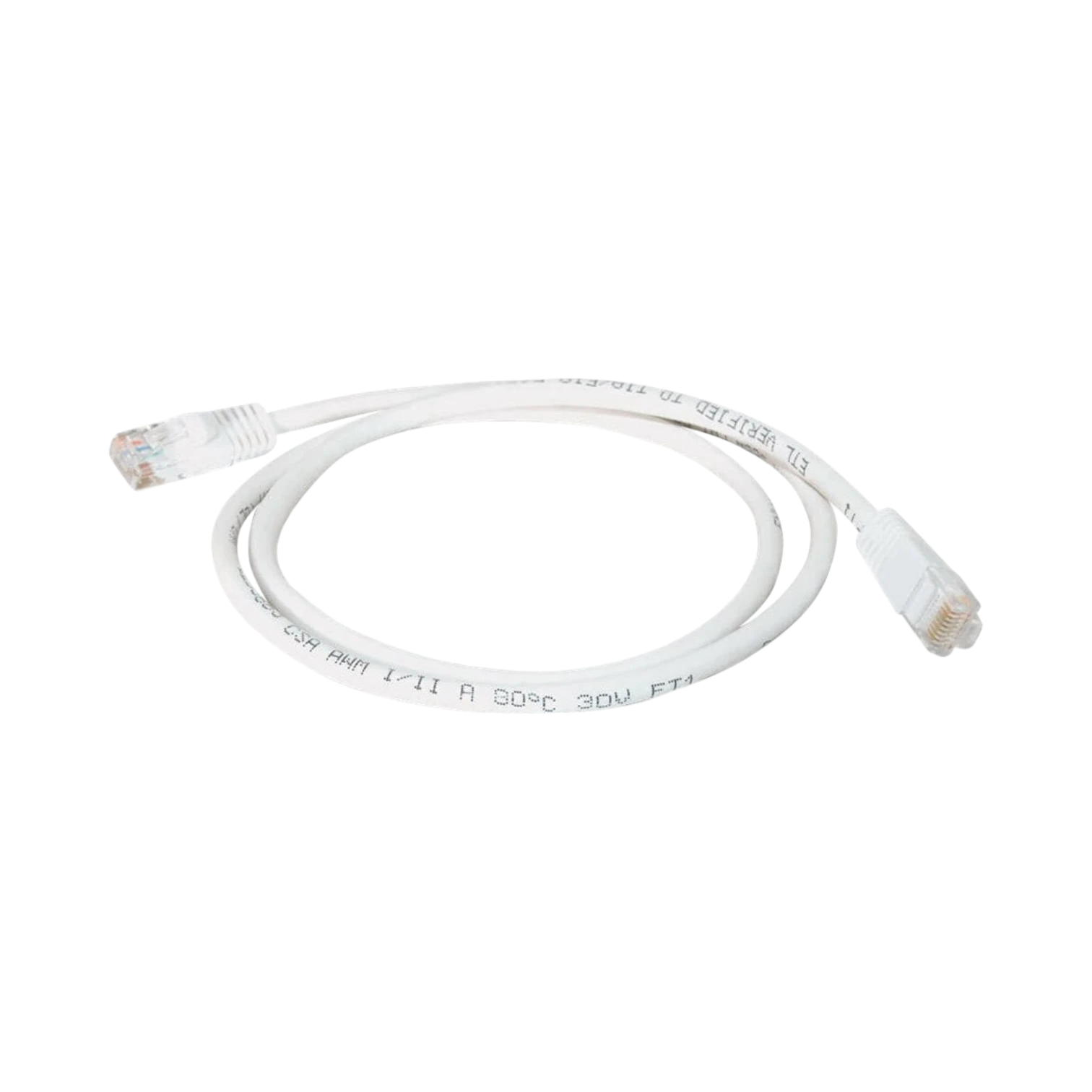 C2G 1ft (0.3m) Cat5e Snagless Unshielded (UTP) Ethernet Network Patch Cable, White — Being Shipped