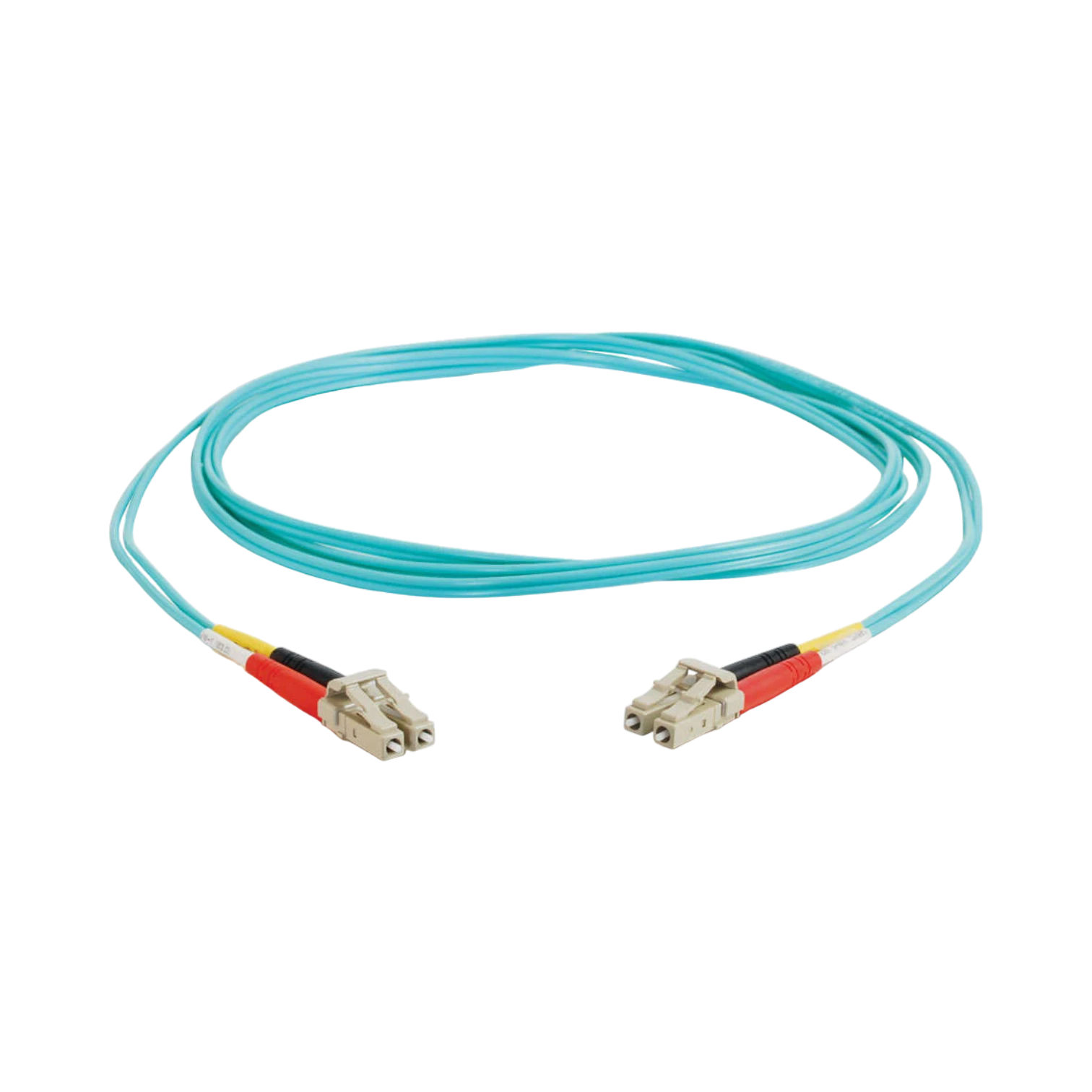 C2G 32.8ft (10m) LC-LC 10Gb 50/125 OM3 Duplex Multimode PVC Fiber Optic Cable, Aqua — Being Shipped