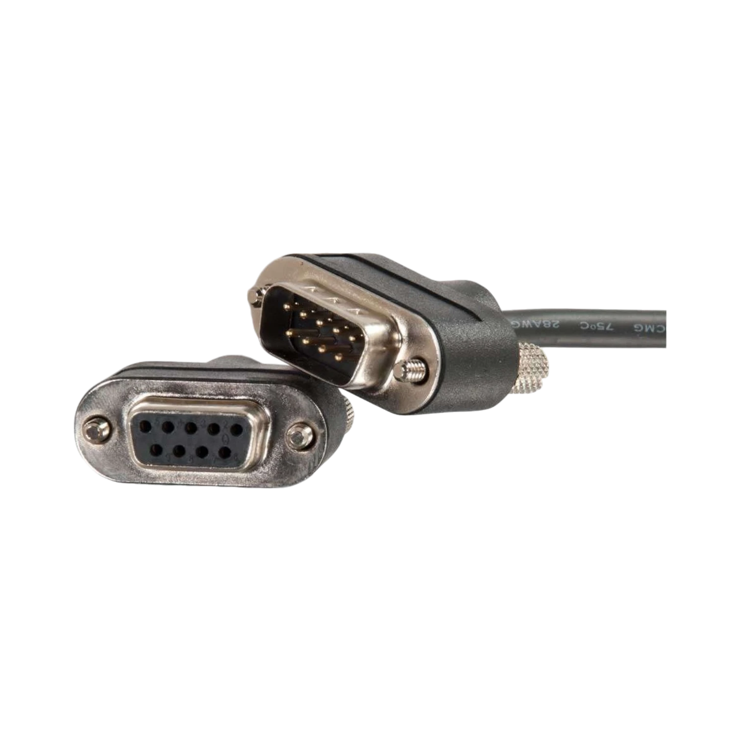 C2G 10ft (3m) Serial RS232 DB9 Cable with Low Profile Connectors M/F, In-Wall CMG-Rated — Being Shipped