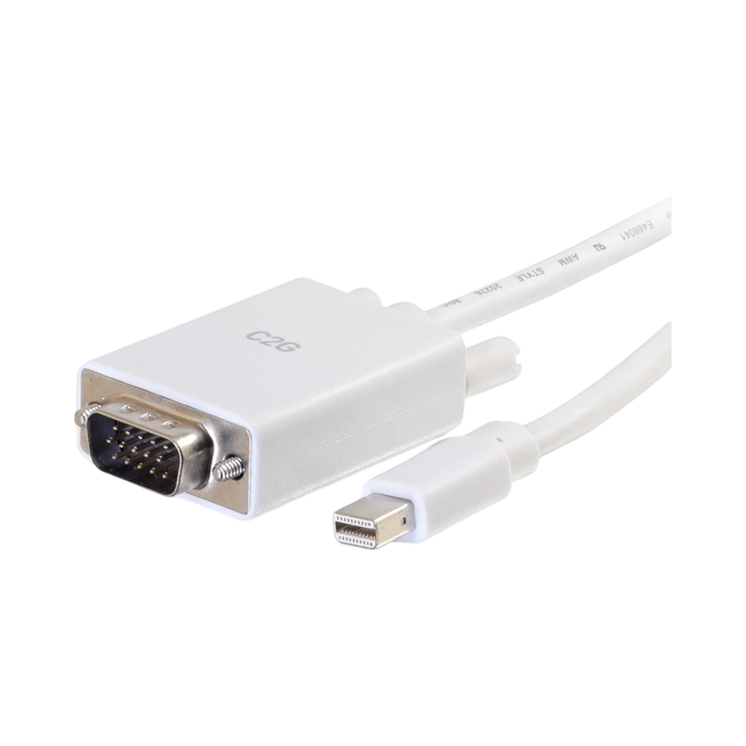 C2G 10ft (3m) Mini DisplayPort Male to VGA Male Active Adapter Cable, White — Being Shipped