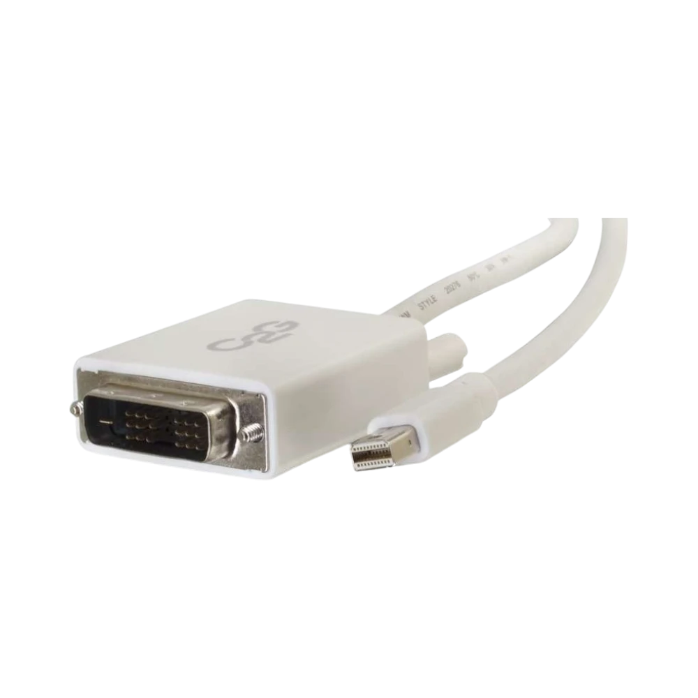 C2G 3ft (0.9m) Mini DisplayPort Male to Single Link DVI-D Male Adapter Cable, White — Being Shipped