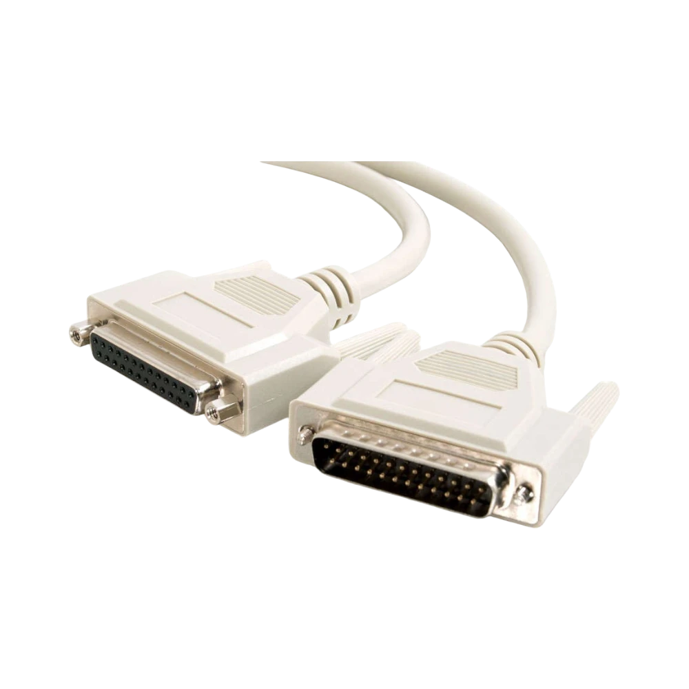 C2G 6ft (1.8m) DB25 M/F Serial RS232 Extension Cable — Being Shipped