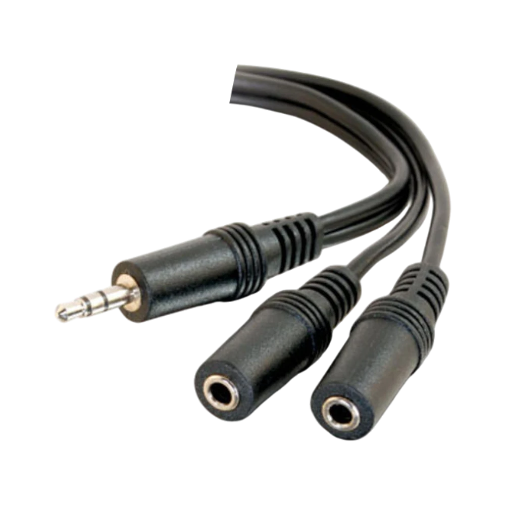 C2G 6ft (1.8m) One 3.5mm Stereo Male to Two 3.5mm Stereo Female Y-Cable — Being Shipped