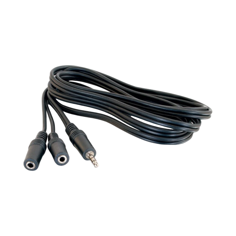 C2G 6ft (1.8m) One 3.5mm Stereo Male to Two 3.5mm Stereo Female Y-Cable — Being Shipped