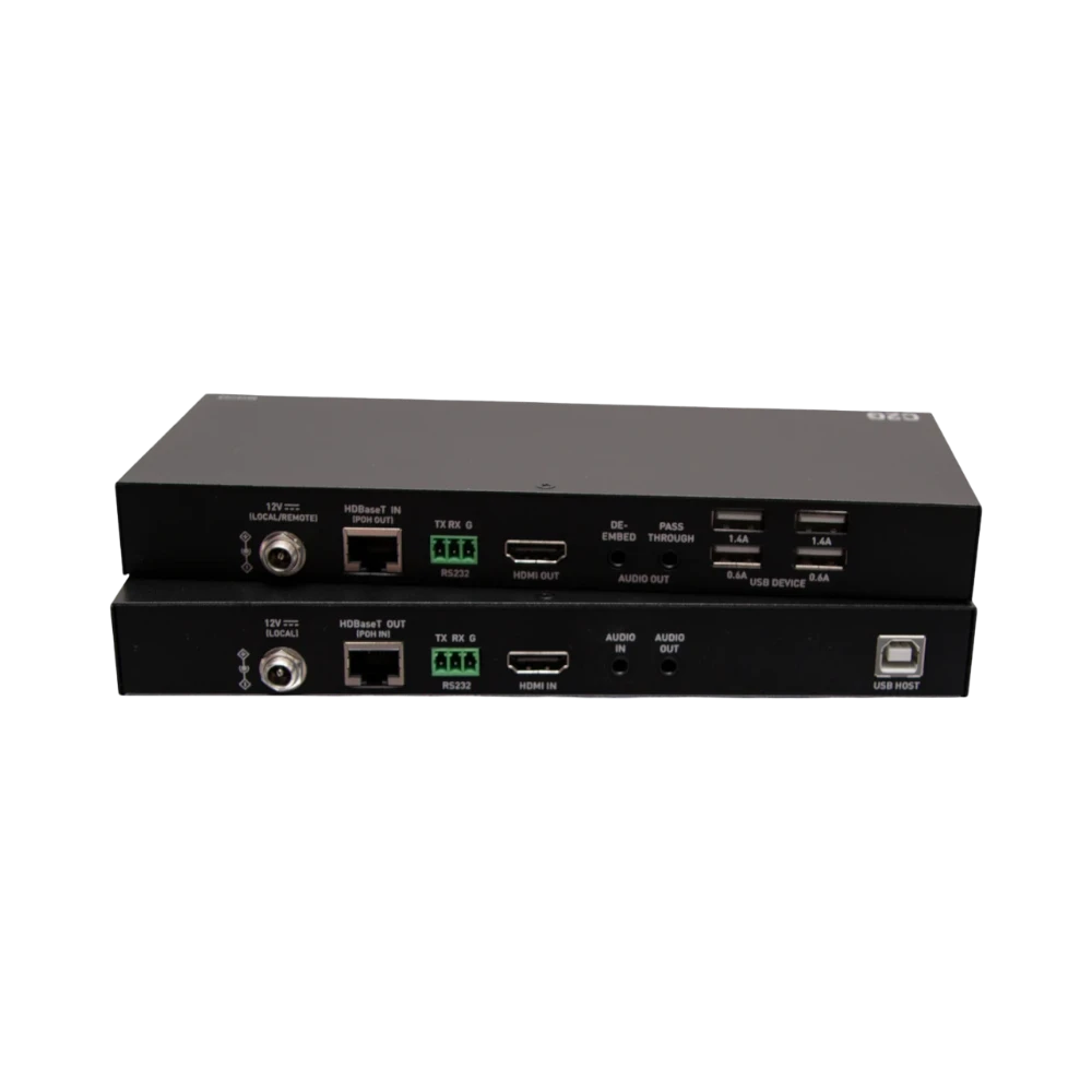 C2G HDMI HDBaseT + 3.5mm, USB-B to A, and RS232 over Cat Extender Box Transmitter to Box Receiver, 4K 60Hz — Being Shipped