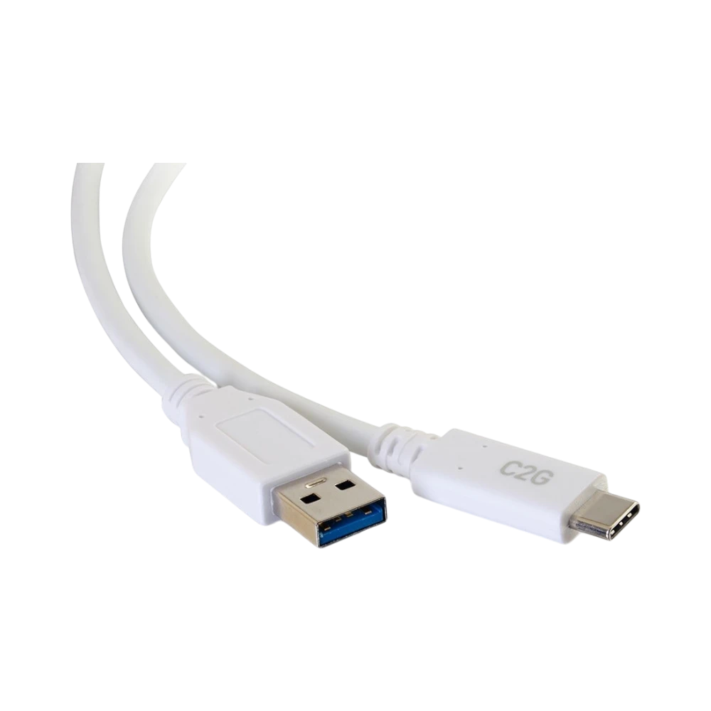 C2G 3ft (0.9m) USB-C to USB-A 3.2 Gen 1 (5Gbps) Cable M/M, White — Being Shipped