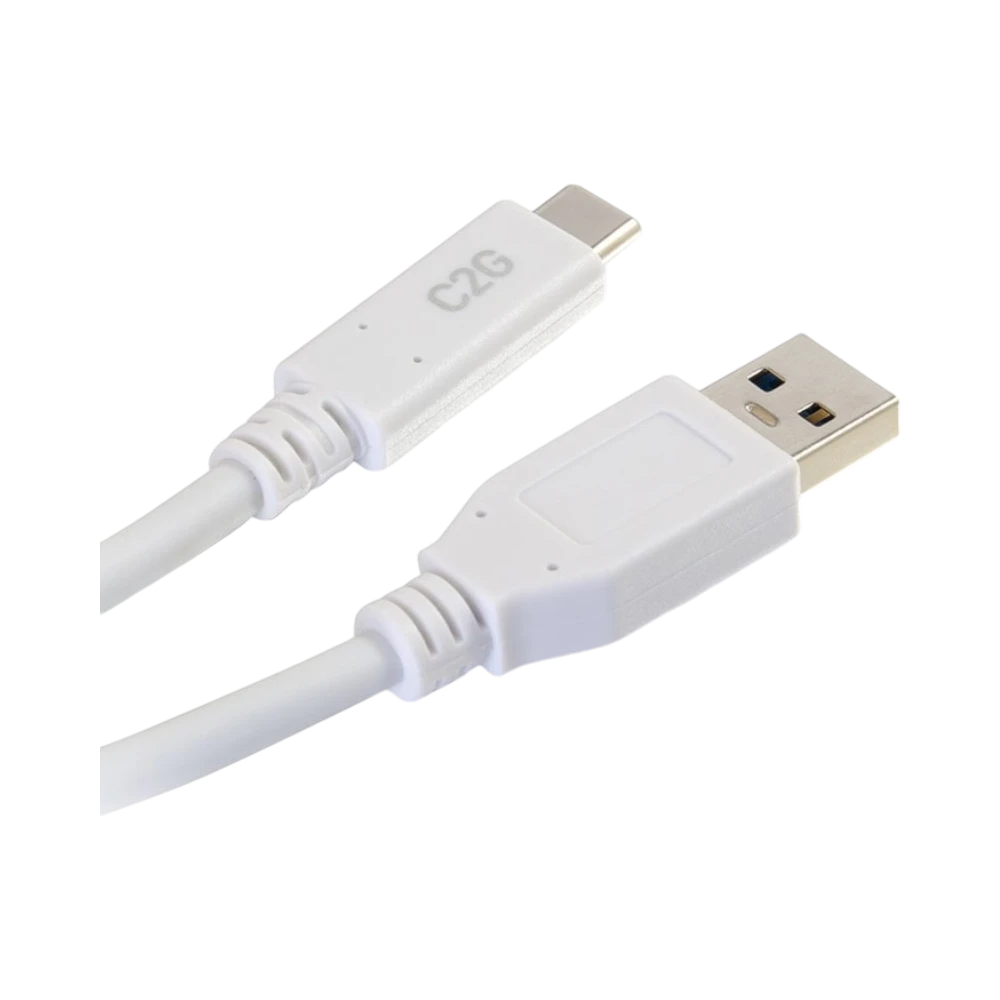 C2G 3ft (0.9m) USB-C to USB-A 3.2 Gen 1 (5Gbps) Cable M/M, White — Being Shipped