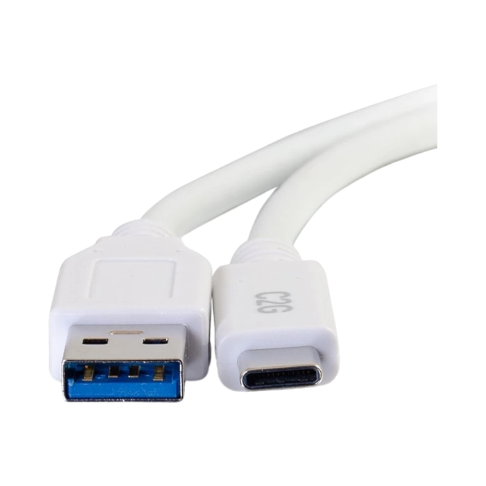 C2G 3ft (0.9m) USB-C to USB-A 3.2 Gen 1 (5Gbps) Cable M/M, White — Being Shipped