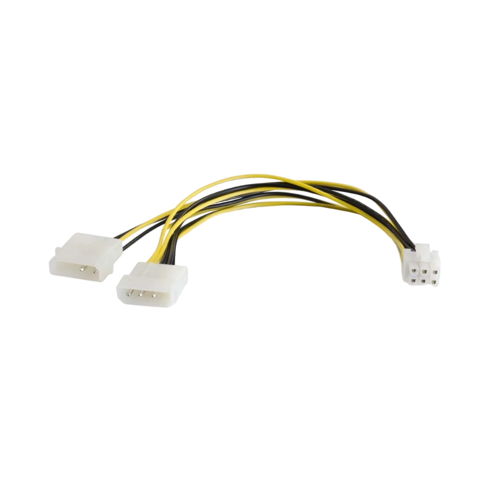 C2G 10in One 6-pin PCI Express to Two 4-pin Molex Power Adapter Cable — Being Shipped