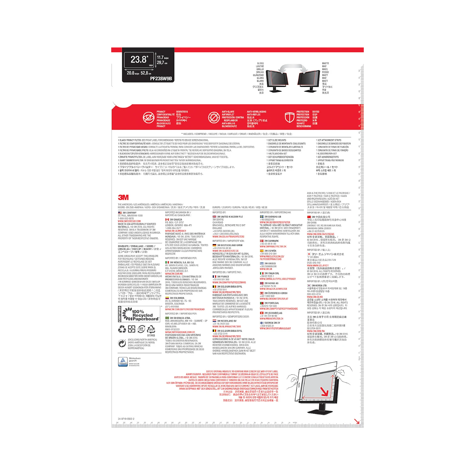 3M Privacy Filter for 23.8" Monitor — Being Shipped