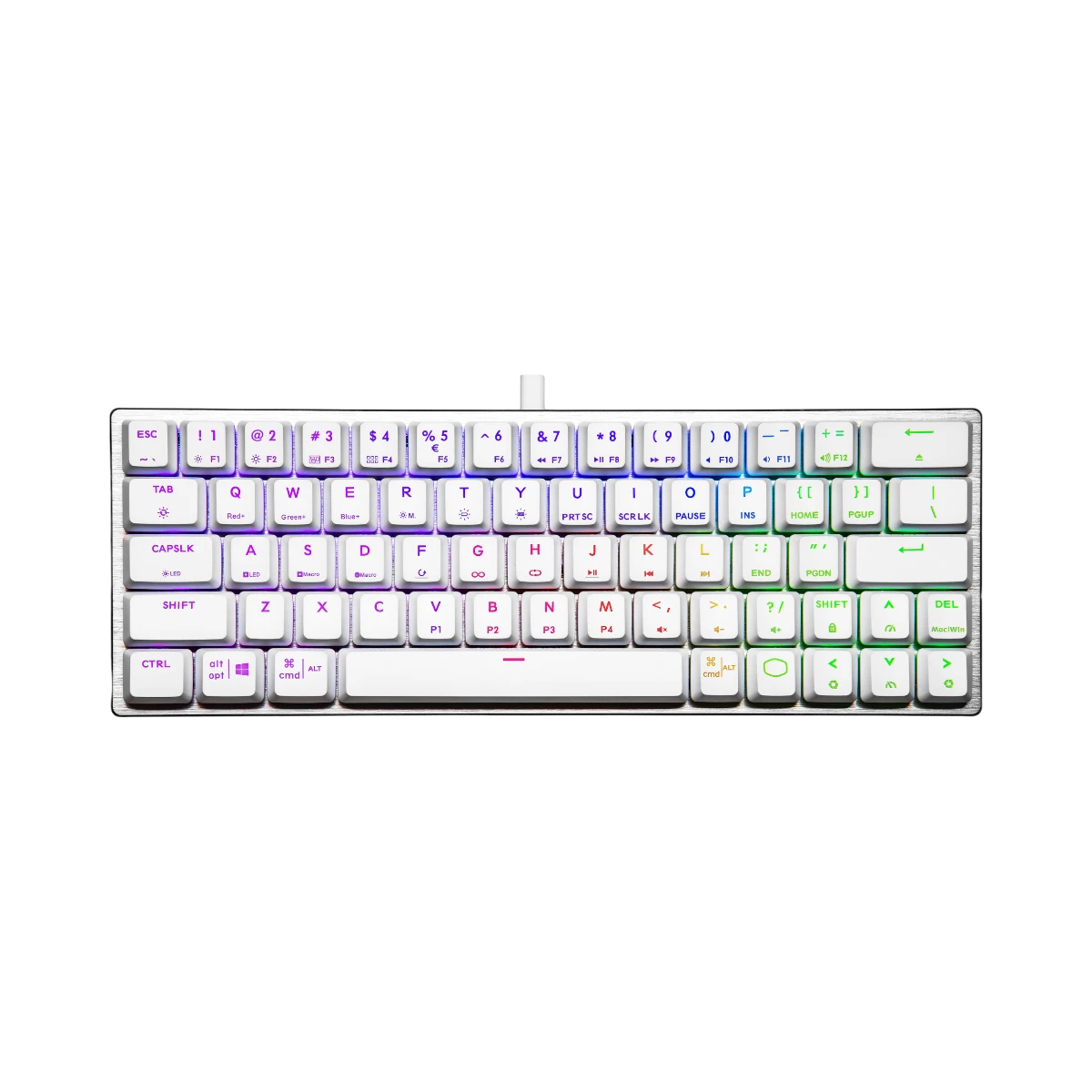 Cooler Master SK620 60% Keyboard with Red Switches (Silver White) — Being Shipped