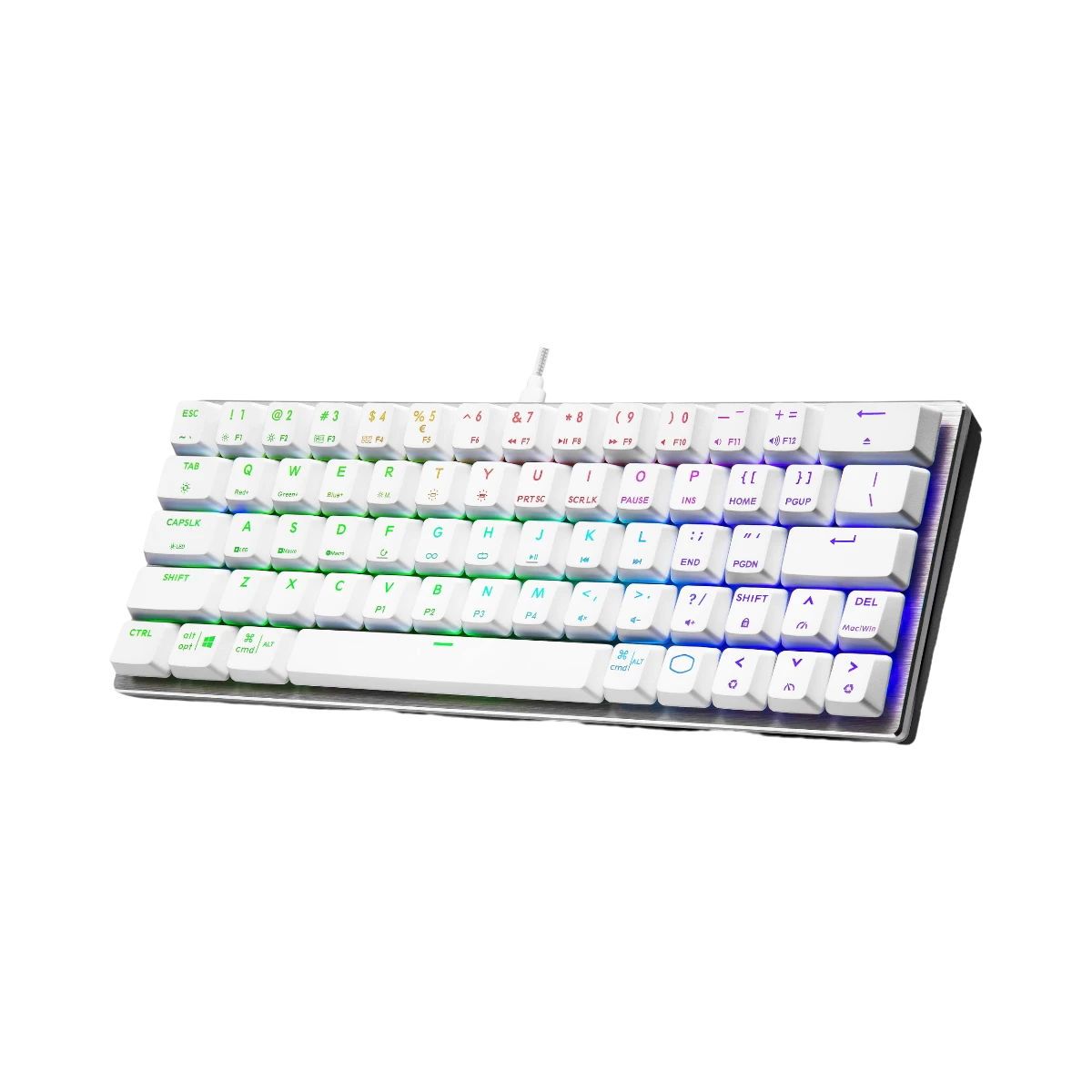 Cooler Master SK620 60% Keyboard with Red Switches (Silver White) — Being Shipped