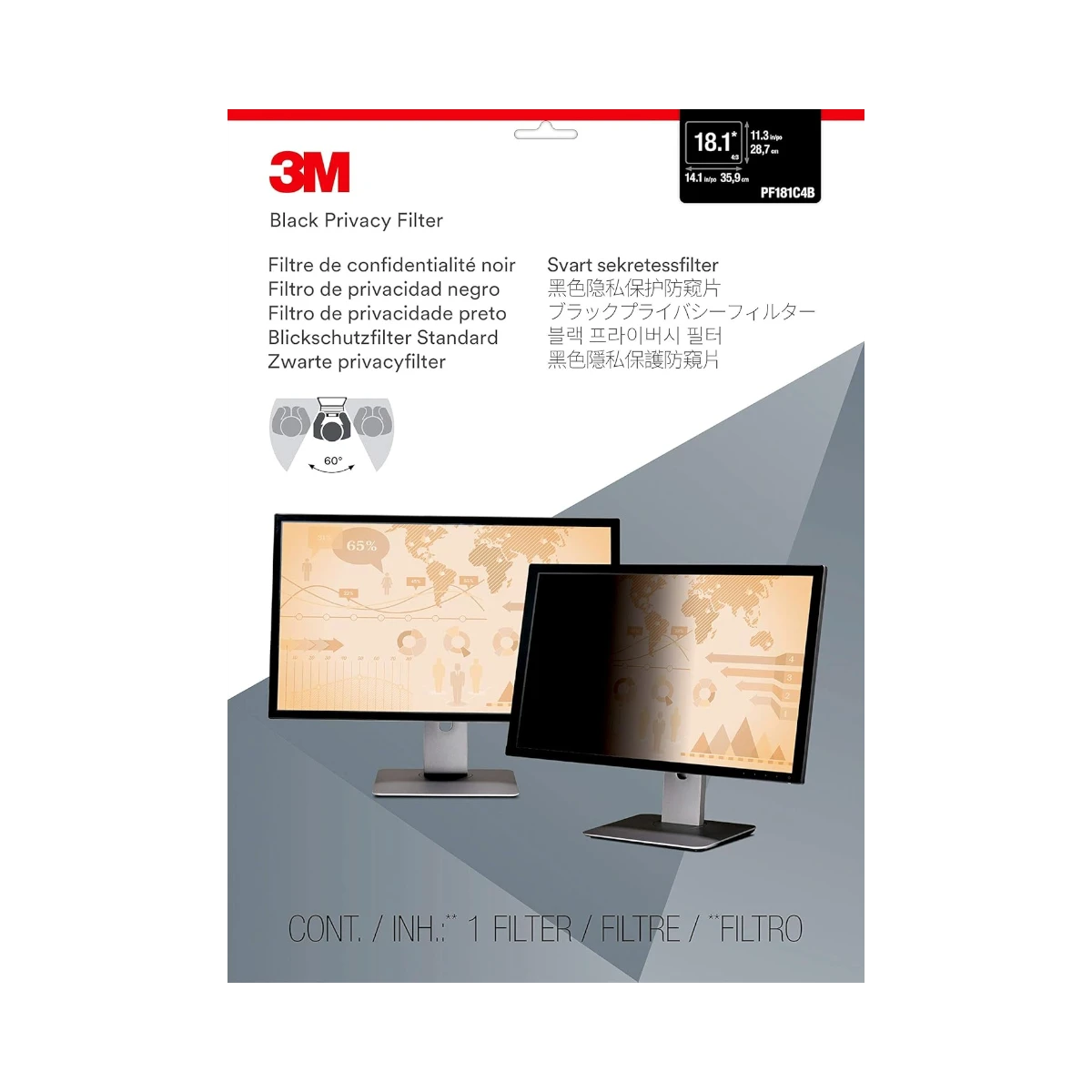 3M Privacy Filter for 18.1" Standard Monitor — Being Shipped