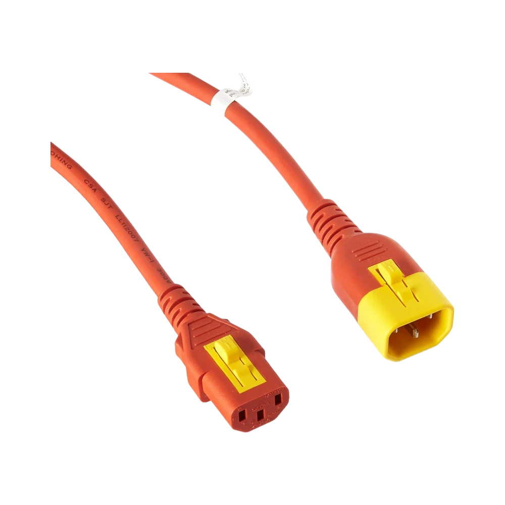 Schneider 3ft Electric Color Coded Locking Power Cable (Orange) — Being Shipped