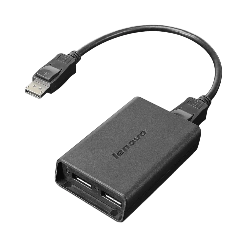 Lenovo DisplayPort to Dual DisplayPort Adapter (Black) — Being Shipped