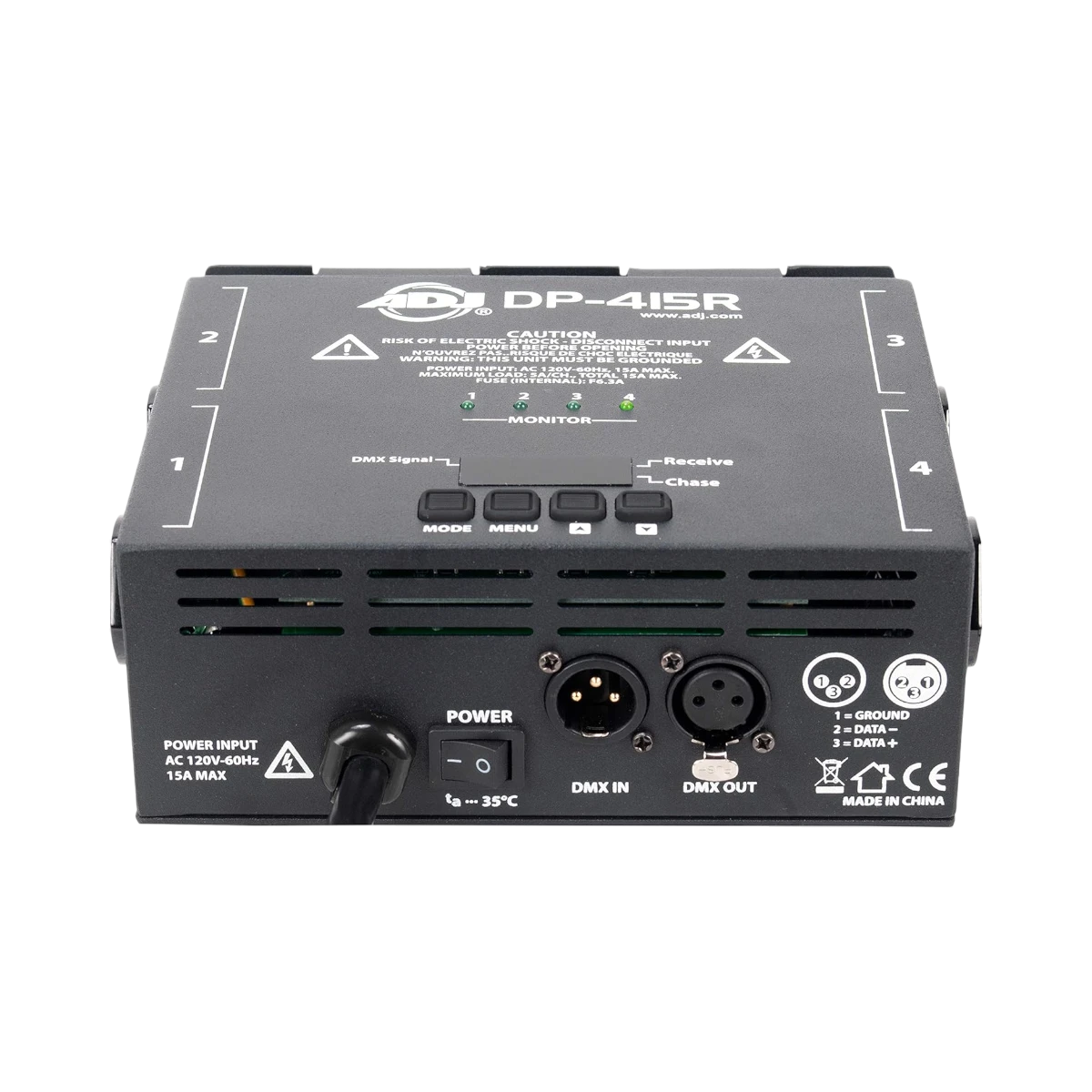 ADJ DP-415R 4-Ch 600W DMX Dimmer/Switch Pack with RDM — Being Shipped