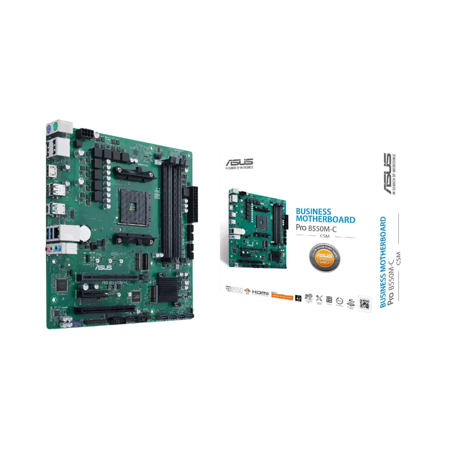 ASUS Pro B550M-C/CSM AM4 Micro-ATX Commercial Motherboard — Being Shipped