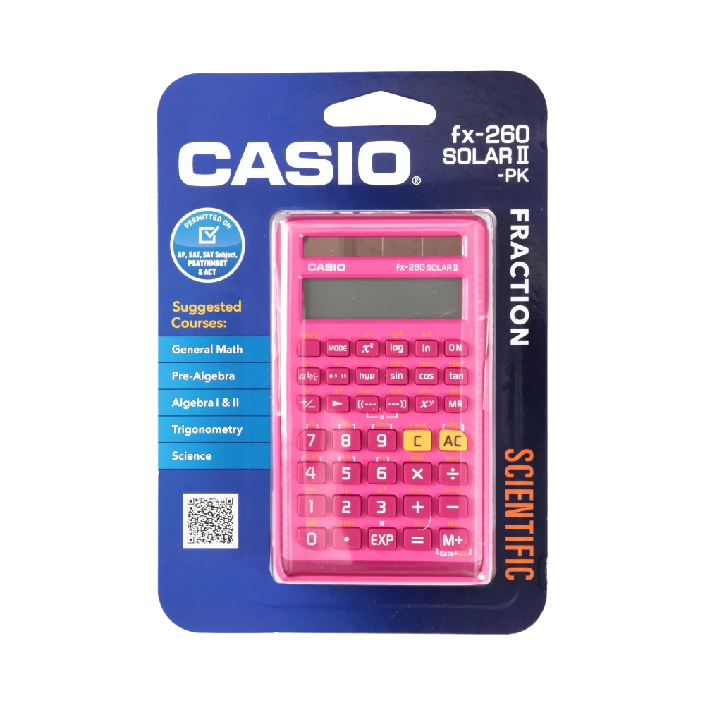 Casio FX-260 SOLAR II 10-Digit Scientific Calculator (Pink) — Being Shipped