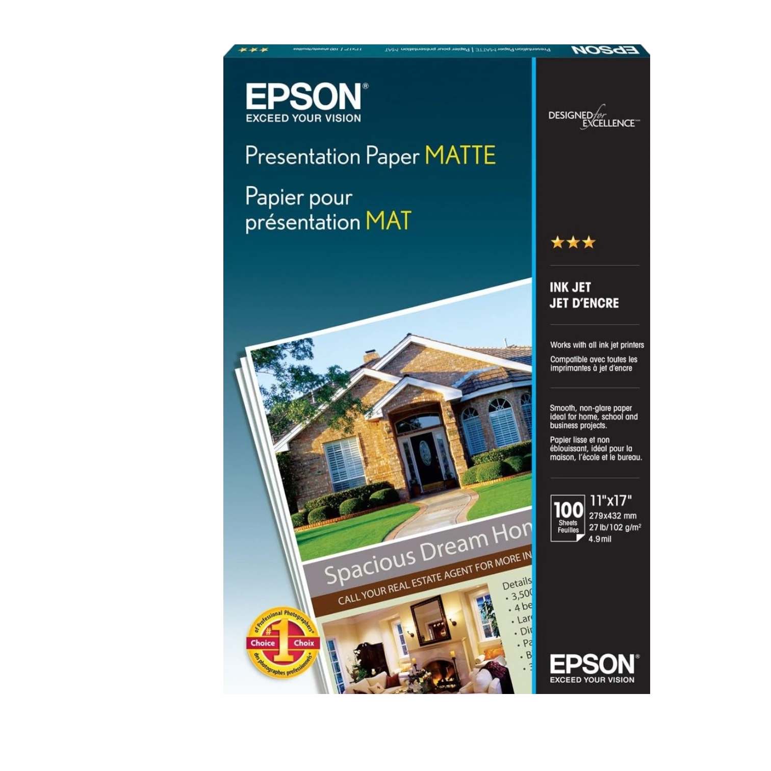 Epson Presentation Paper Matte (11 x 17", 100 Sheets) — Being Shipped