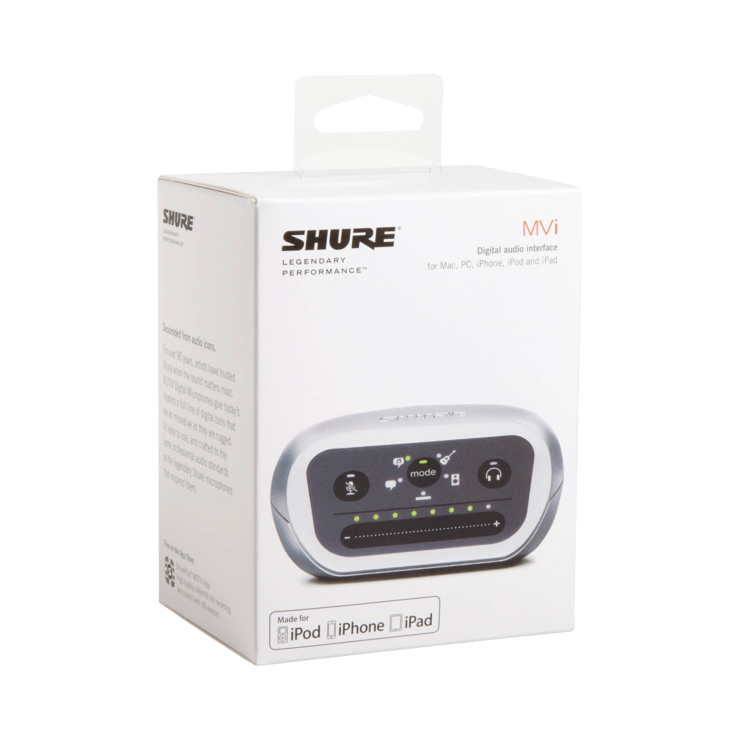 Shure MOTIV MVI Single-Channel USB Audio Interface (New Packaging, Silver) — Being Shipped