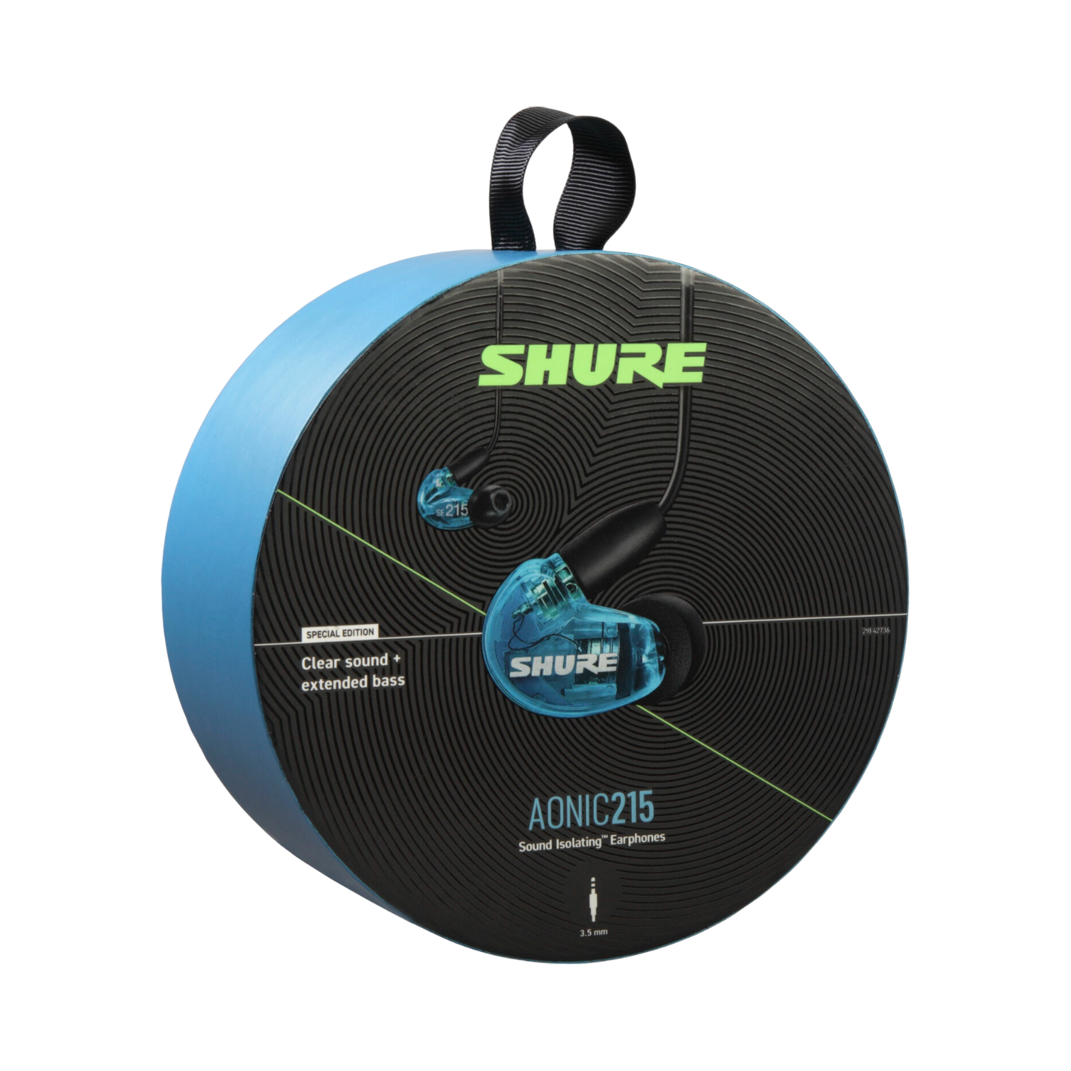 Shure SE215 Sound-Isolating In-Ear Stereo Earphones with RMCE-UNI Remote Mic Universal Cable (Blue) — Being Shipped