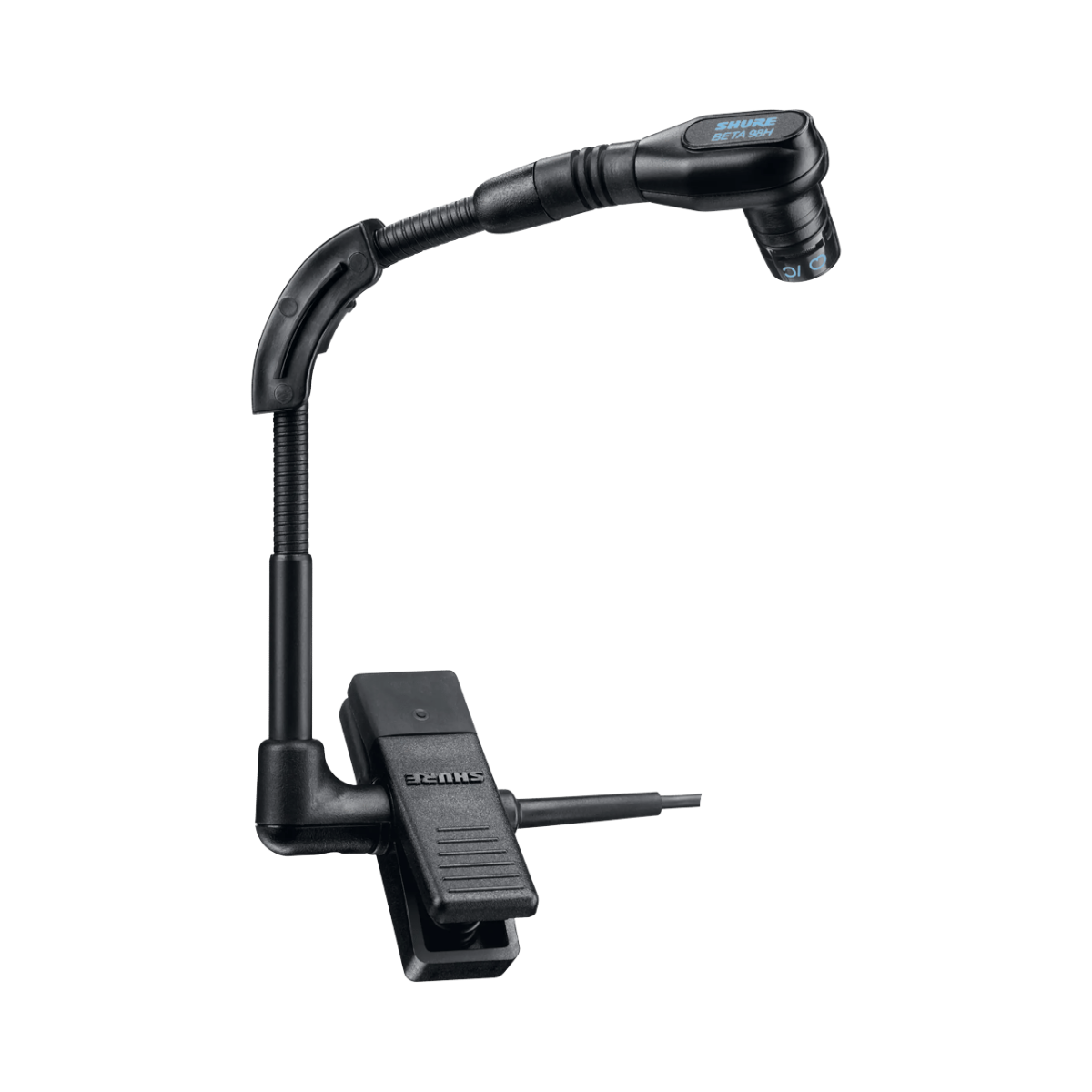 Shure Beta 98H/C Miniature Cardioid Condenser Clip-On Horn Microphone with In-Line Preamp & XLR Connector — Being Shipped