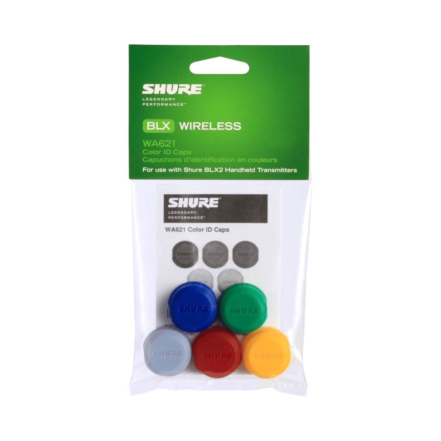 Shure Color ID Caps Kit for BLX Series Handheld Transmitters — Being Shipped