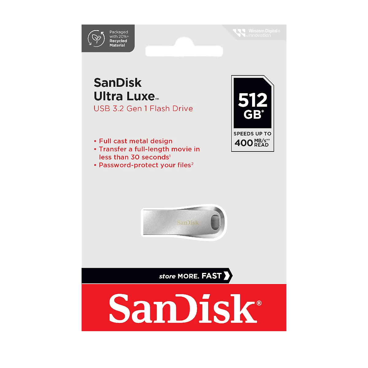 SanDisk Ultra Luxe 512GB USB-A 3.2 Gen 1 Flash Drive — Being Shipped