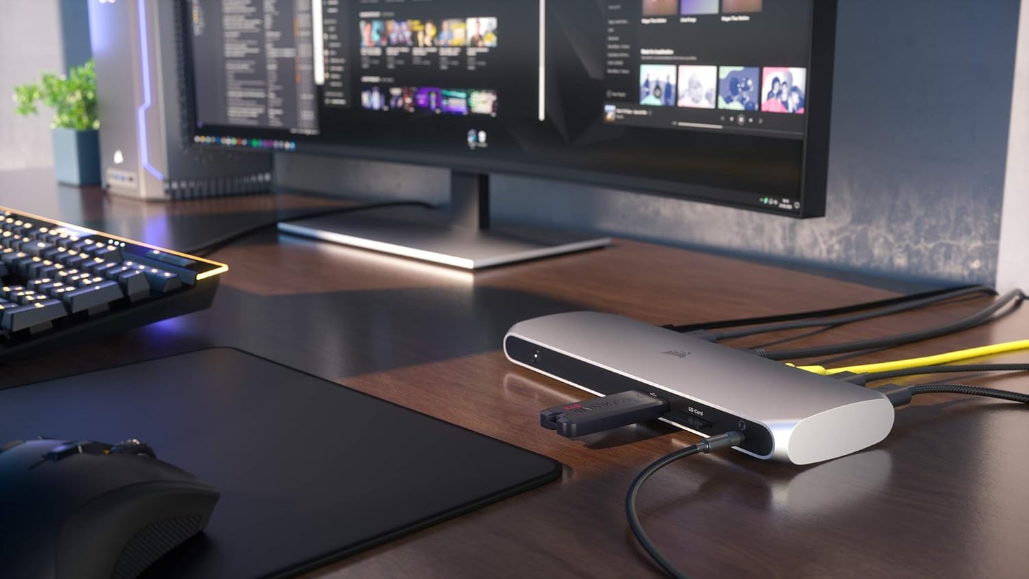 Corsair 85W Charging Dual 4K HDMI Ports Thunderbolt 3 Dock — Being Shipped