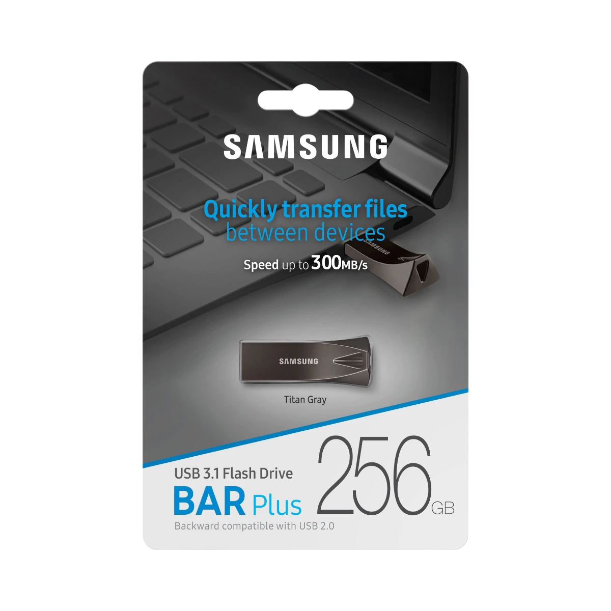 Samsung 256GB USB 3.1 Gen 1 BAR Plus Flash Drive (Titan Gray) — Being Shipped