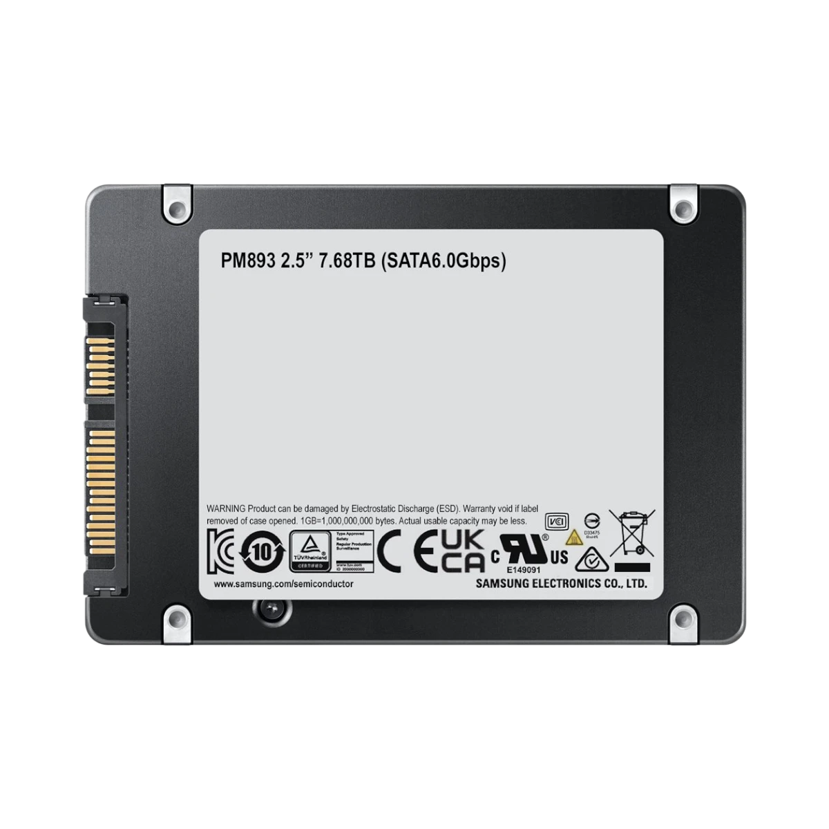 Samsung PM893 2.5" SATA 6Gb/s 550 MB/s 7.68TB SSD — Being Shipped