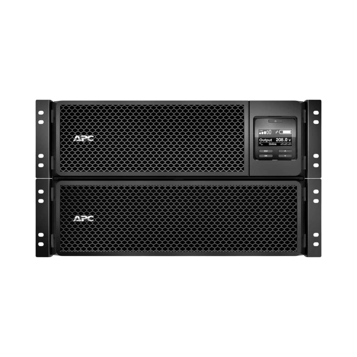 APC Smart-UPS On-Line, 10kVA/10kW, Rackmount 6U, 208V, 6x C13+4x C19 IEC outlets, Network Card+SmartSlot, Extended runtime, W/ rail kit — Being Shipped