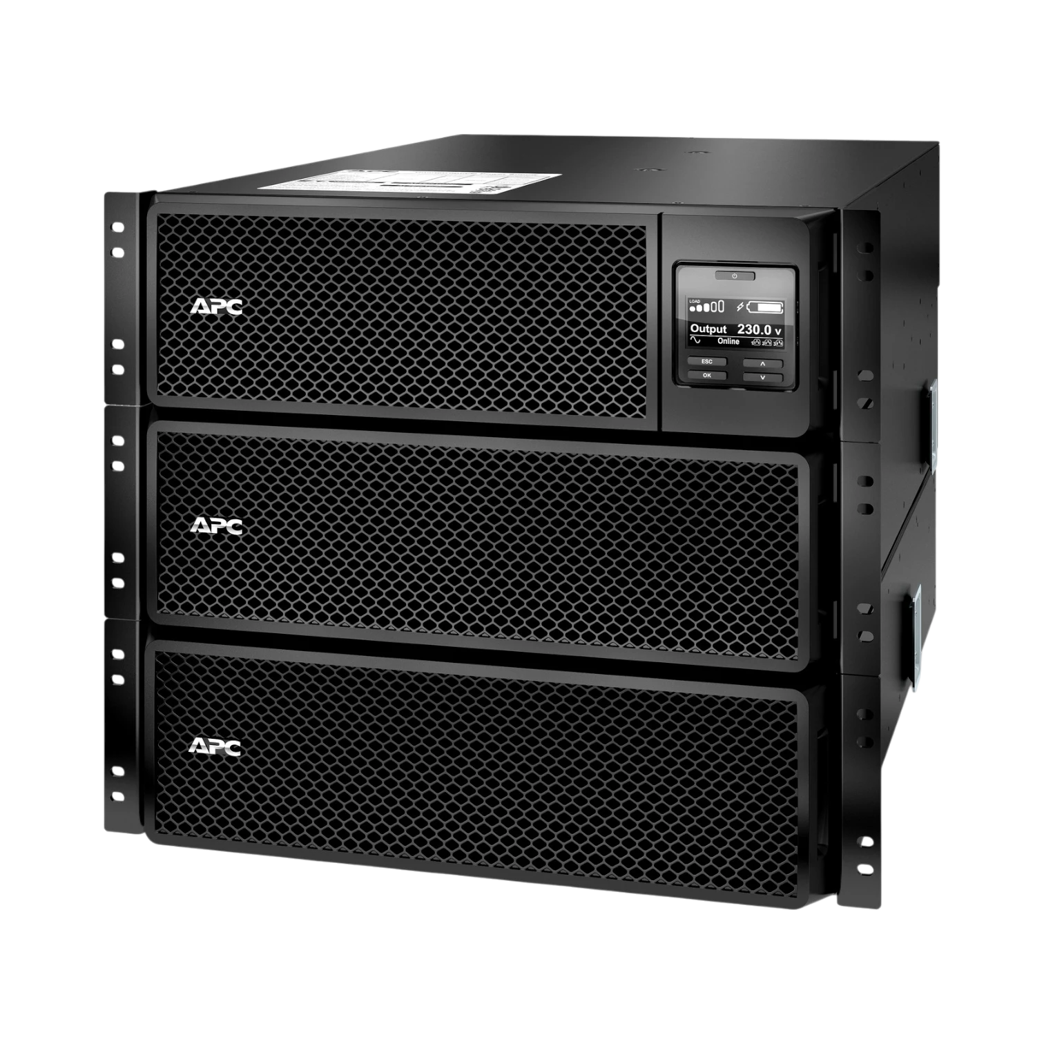 APC Smart-UPS On-Line, 10kVA/10kW, Rackmount 6U, 208V, 6x C13+4x C19 IEC outlets, Network Card+SmartSlot, Extended runtime, W/ rail kit — Being Shipped