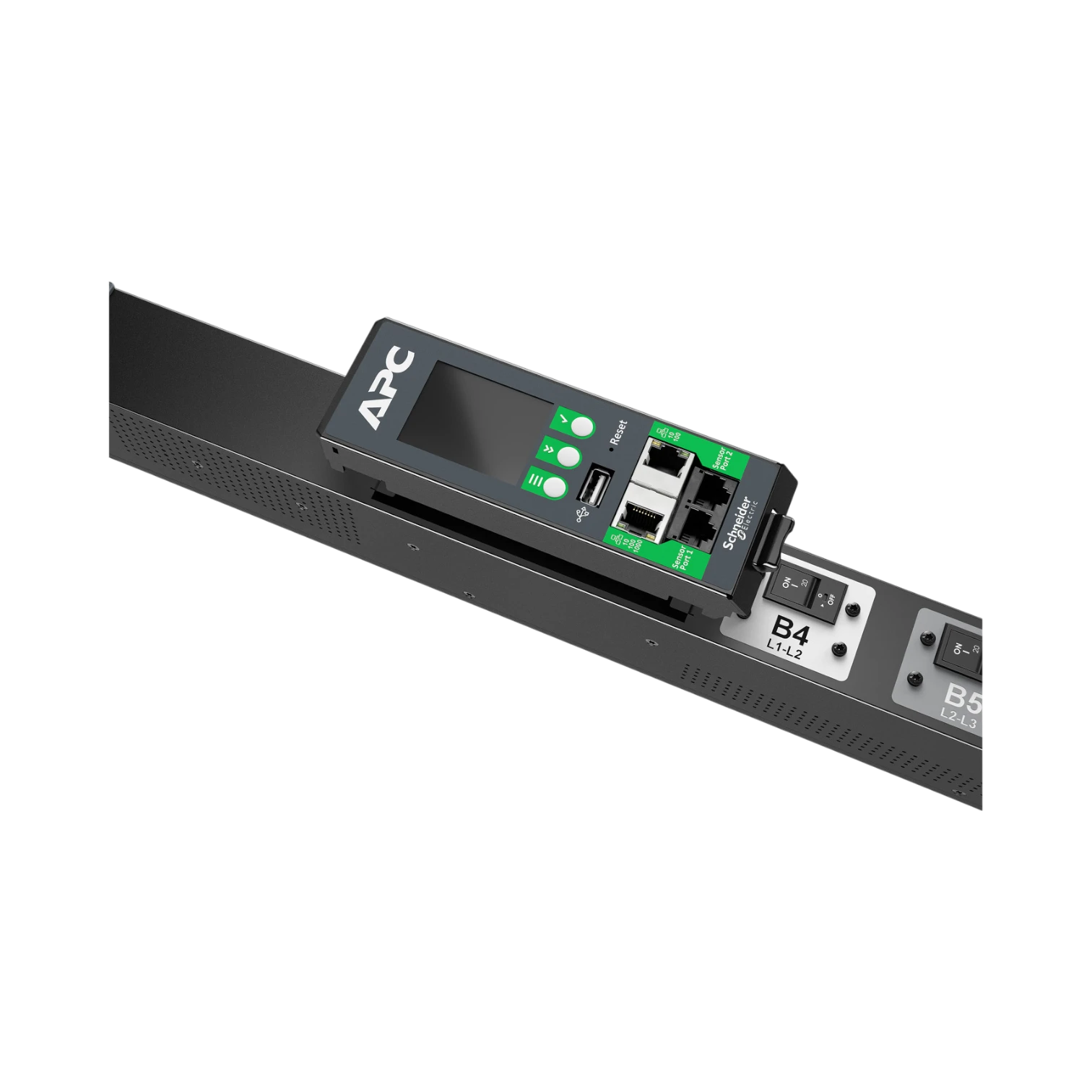 APC NetShelter Rack PDU Advanced, Metered, 3Phase, 22.1kW 400V 32A or 17.3kW 415V 30A, 48 Outlets, IEC309 — Being Shipped