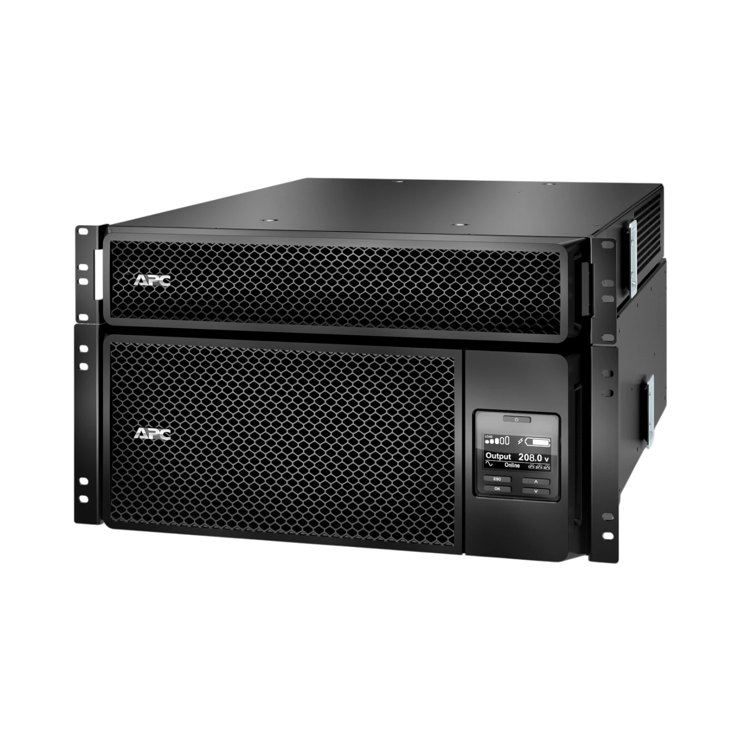 APC Smart-UPS On-Line, 6kVA/6kW, Rackmount 6U, 208V, 12x 5-20R+2x L6-20R+2x L6-30R NEMA, Network Card+SmartSlot, W/ transformer 208V-120V, W/ rail kit — Being Shipped