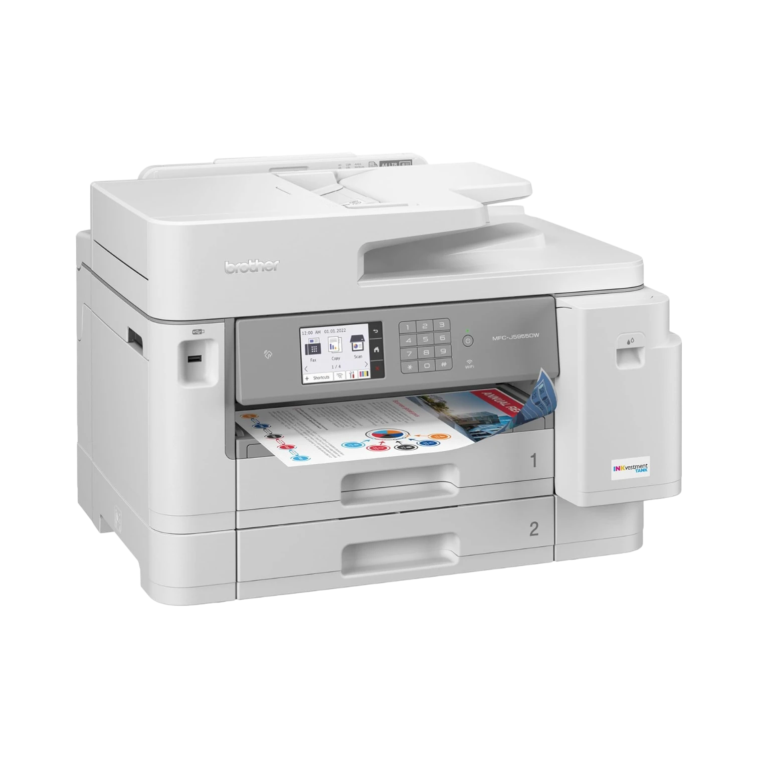 Brother Business Color Inkjet All-in-One Printer with Low-Cost, Up to 11” x 17” Printing, Wireless and Ethernet Networking, Duplex Print, Scan, and Copy, — Being Shipped