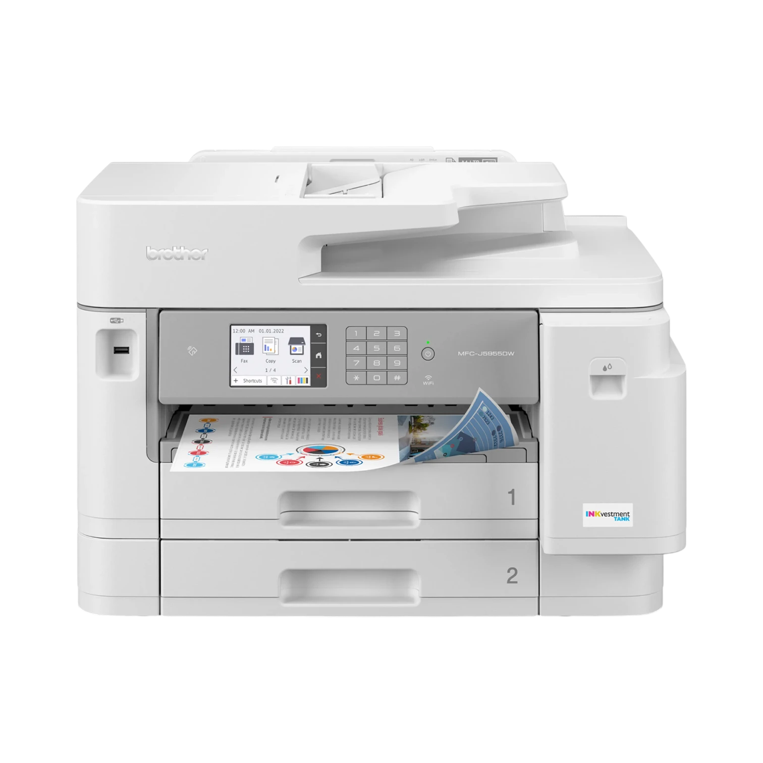 Brother Business Color Inkjet All-in-One Printer with Low-Cost, Up to 11” x 17” Printing, Wireless and Ethernet Networking, Duplex Print, Scan, and Copy, — Being Shipped