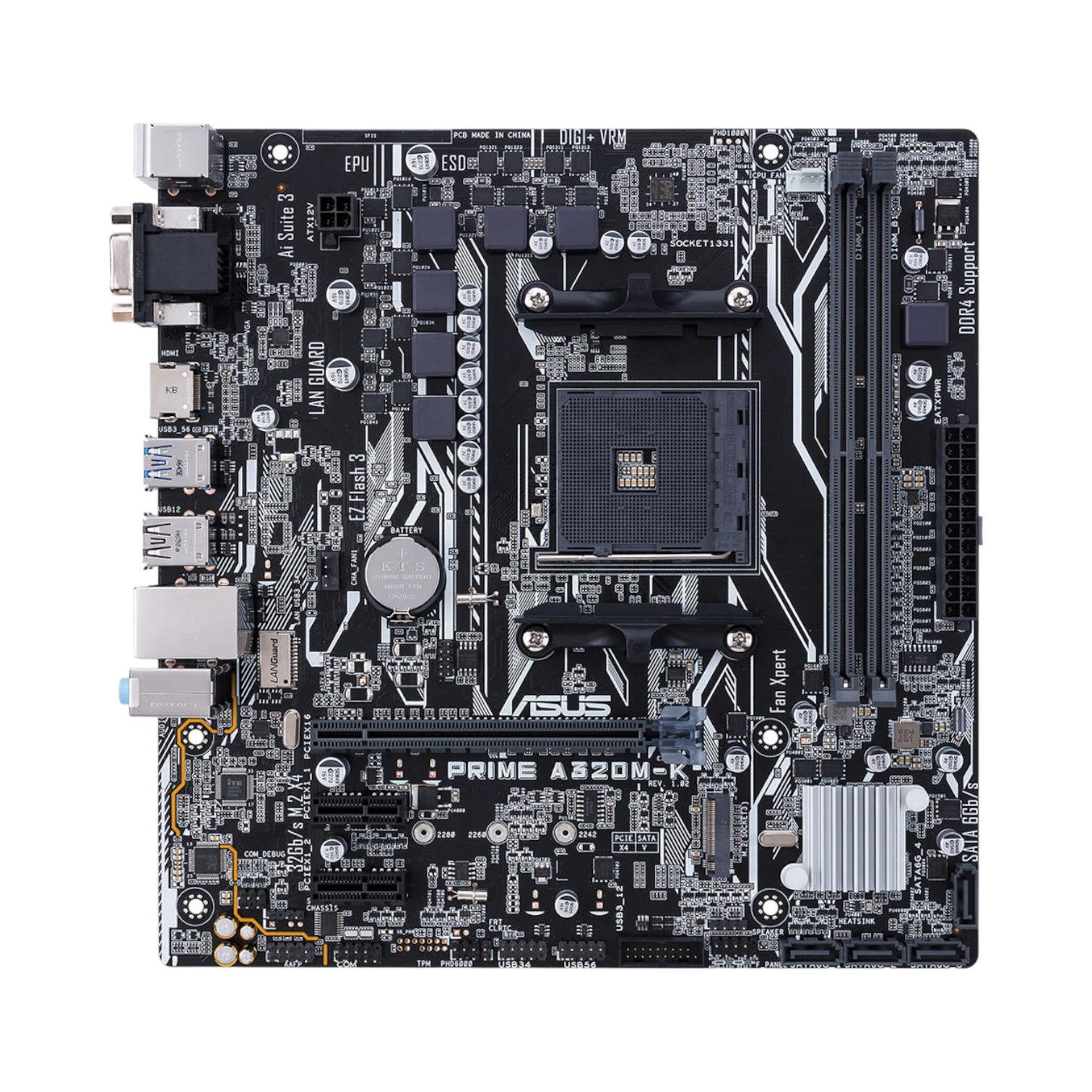 ASUS Prime A320M-K AM4 Micro-ATX Motherboard — Being Shipped