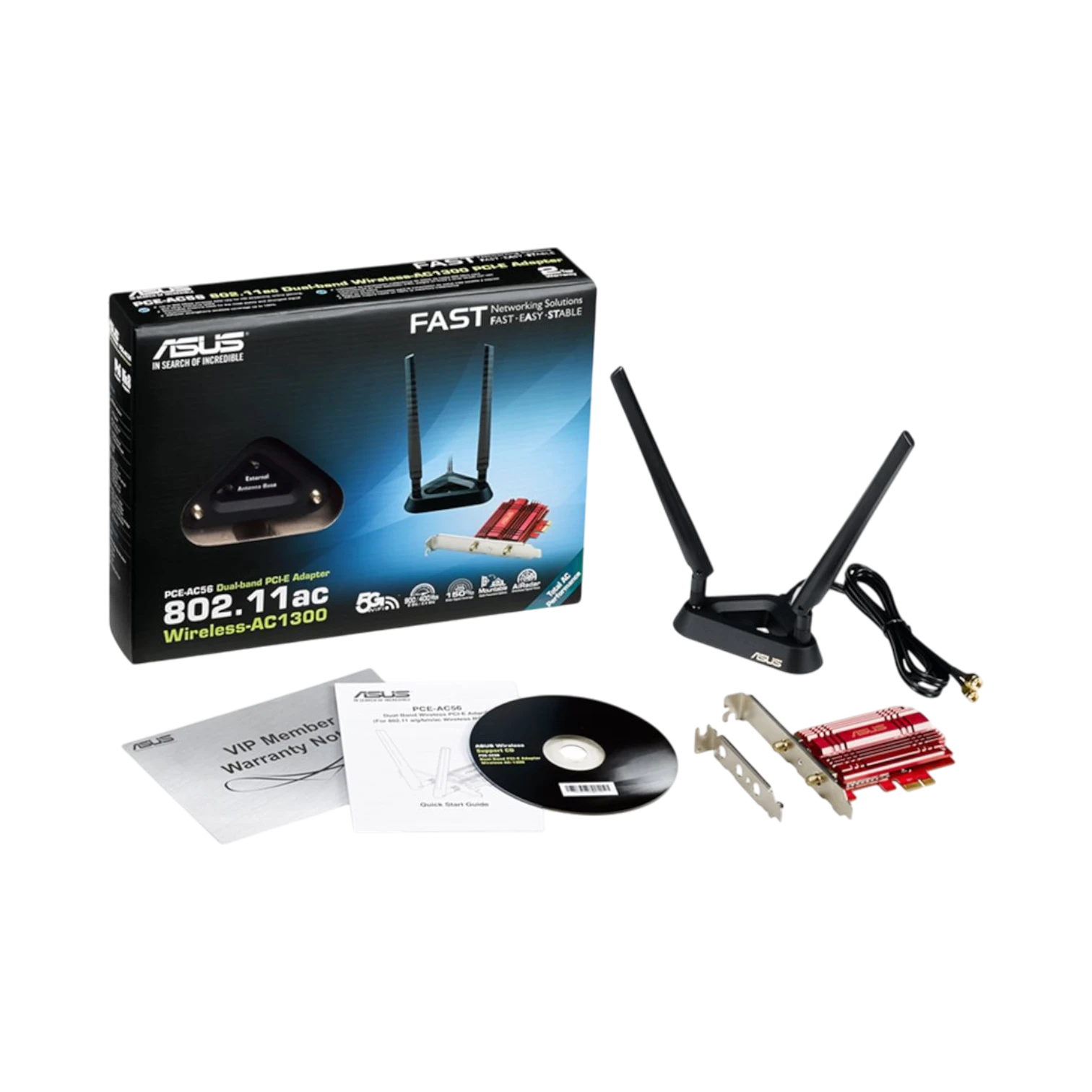 ASUS PCE-AC56 AC1300 Dual-Band Wireless PCI-E Adapter — Being Shipped