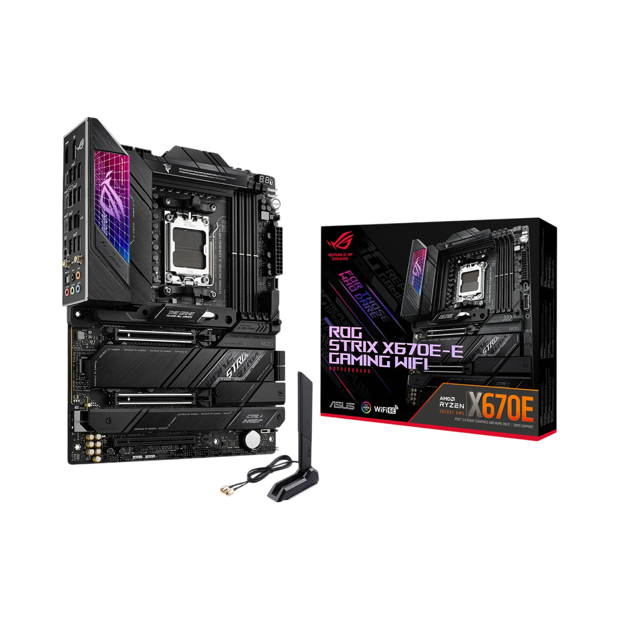 ASUS Republic of Gamers STRIX X670E-E GAMING WIFI ATX Motherboard — Being Shipped