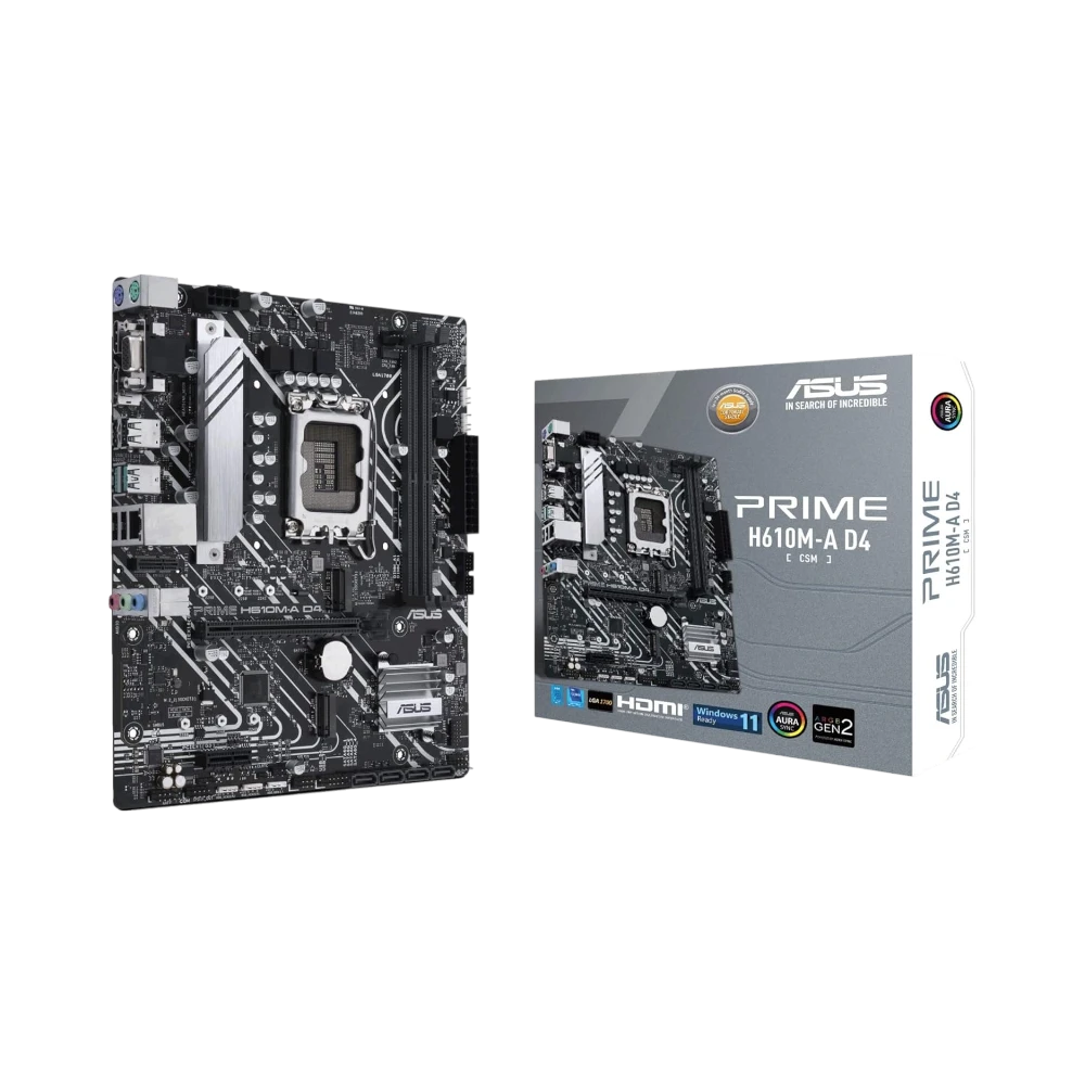 ASUS Prime H610M-A D4-CSM LGA 1700 Micro-ATX Commercial Motherboard — Being Shipped