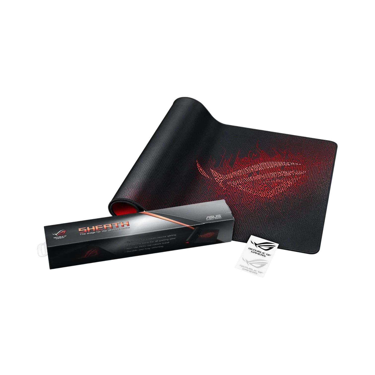 ASUS ROG Sheath Gaming Mouse Pad (Black/Red) — Being Shipped