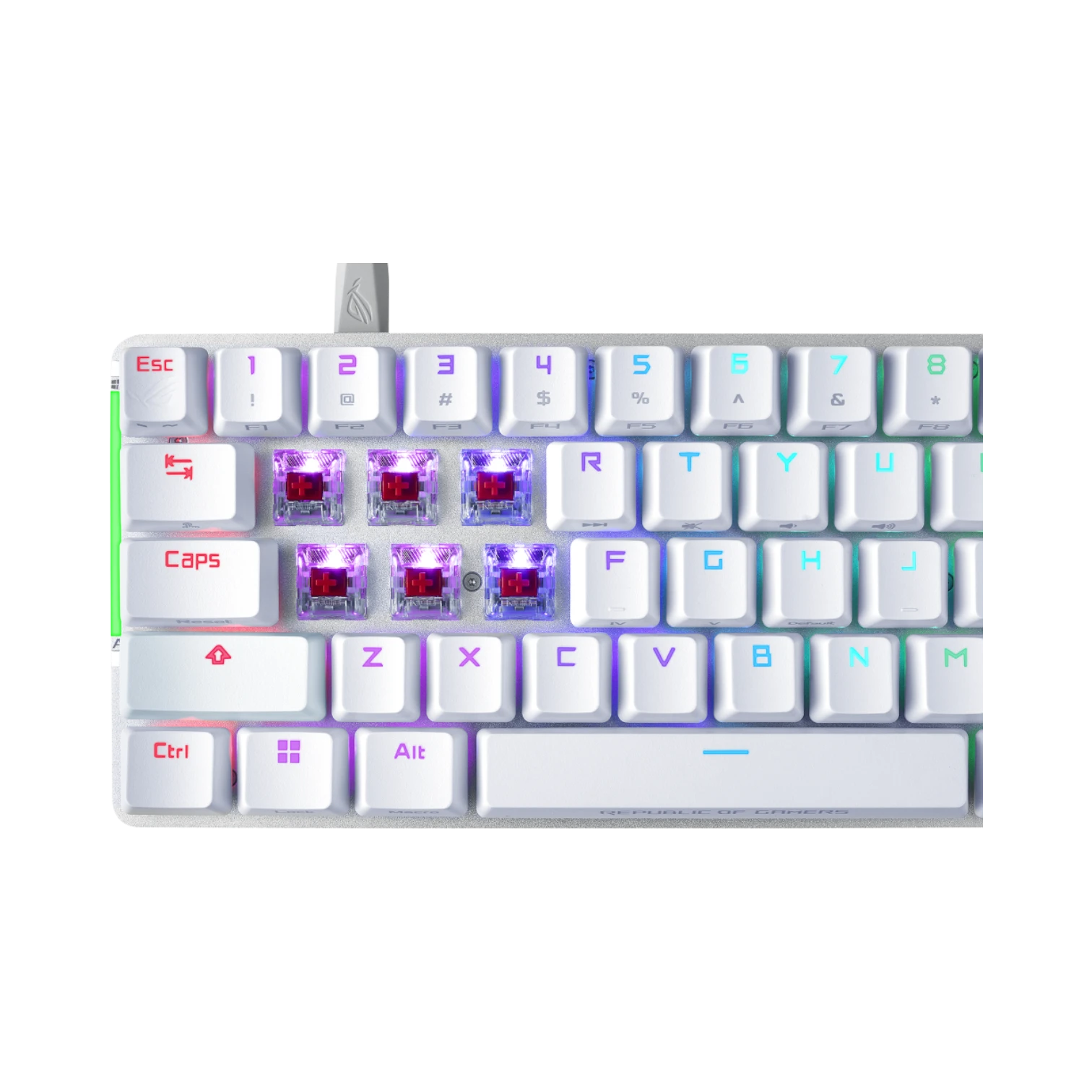 ASUS ROG Falchion Ace Wired Backlit Mechanical Keyboard (White, ROG NX Brown Switches) — Being Shipped