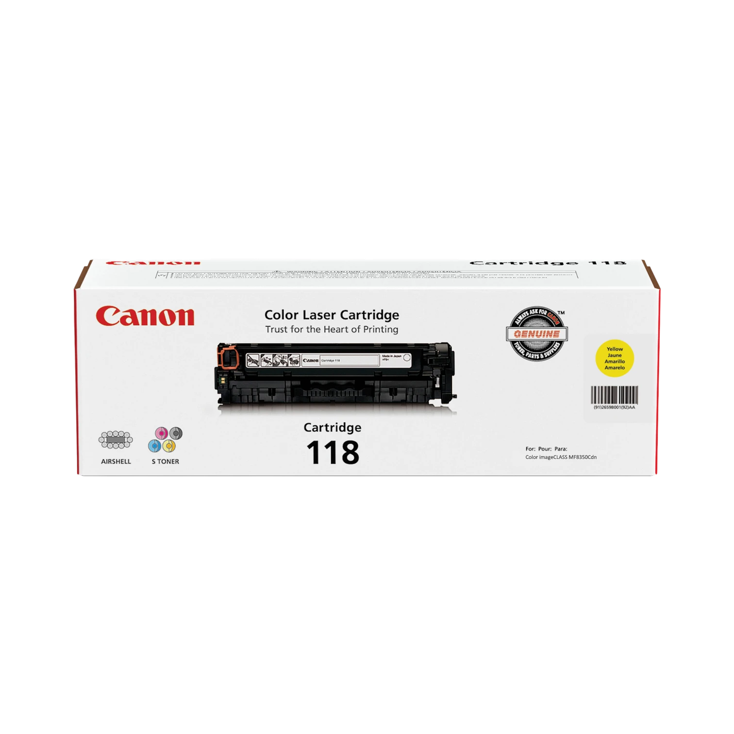 Canon 118 Yellow Toner Cartridge — Being Shipped