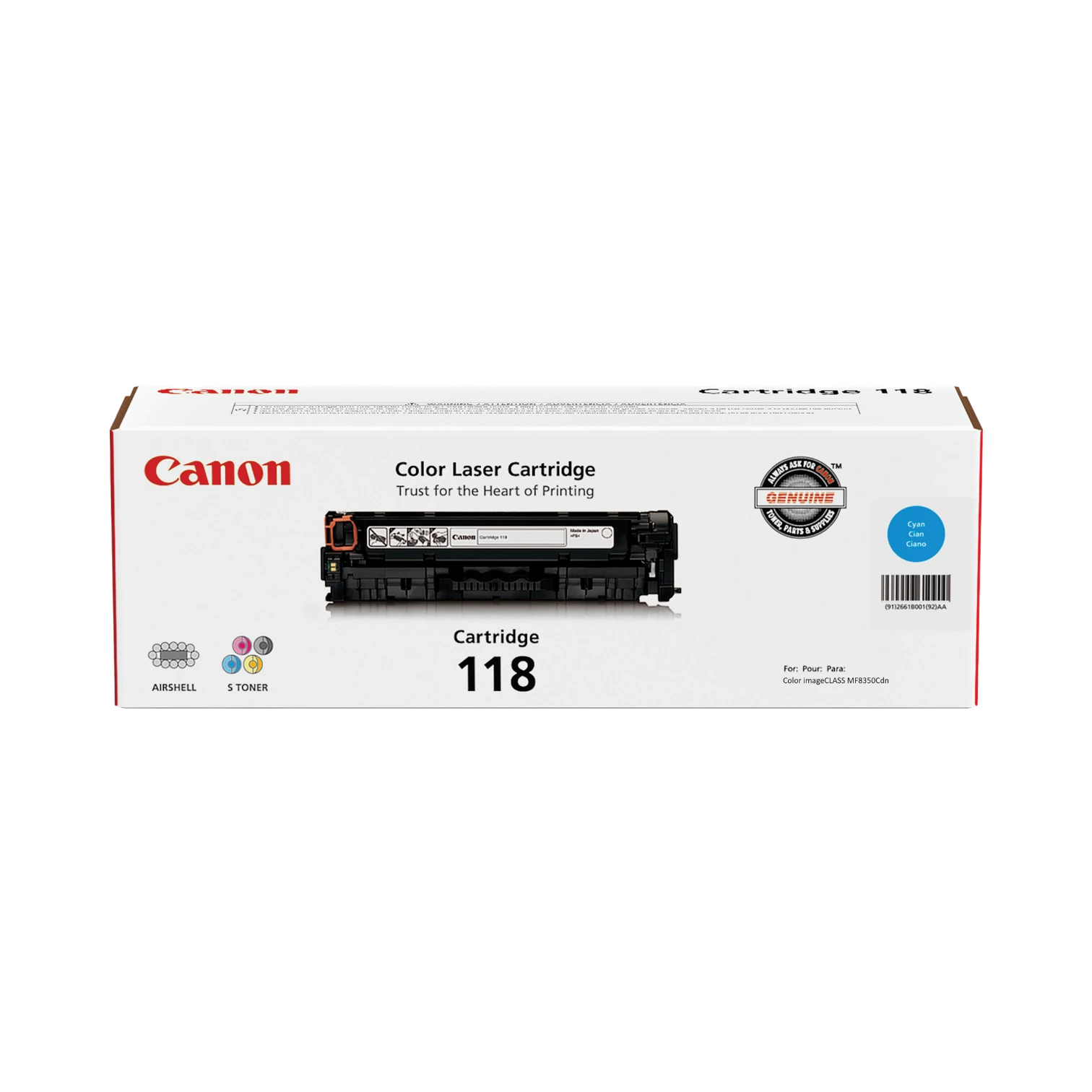 Canon 118 Toner Cartridge (Cyan) — Being Shipped