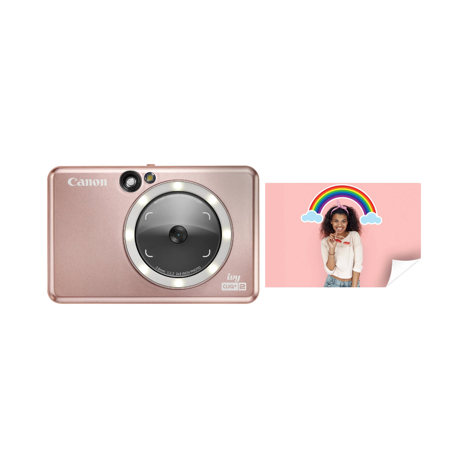 Canon IVY CLIQ+2 Instant Camera Printer (Rose Gold) — Being Shipped