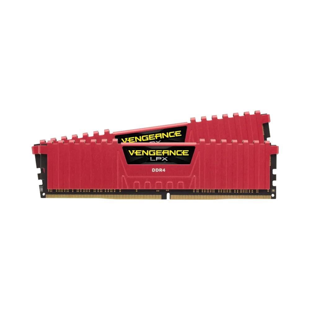 CORSAIR VENGEANCE LPX 16GB DDR4 DRAM 2400MHz C16 Memory Kit (2 x 8GB, Red) — Being Shipped