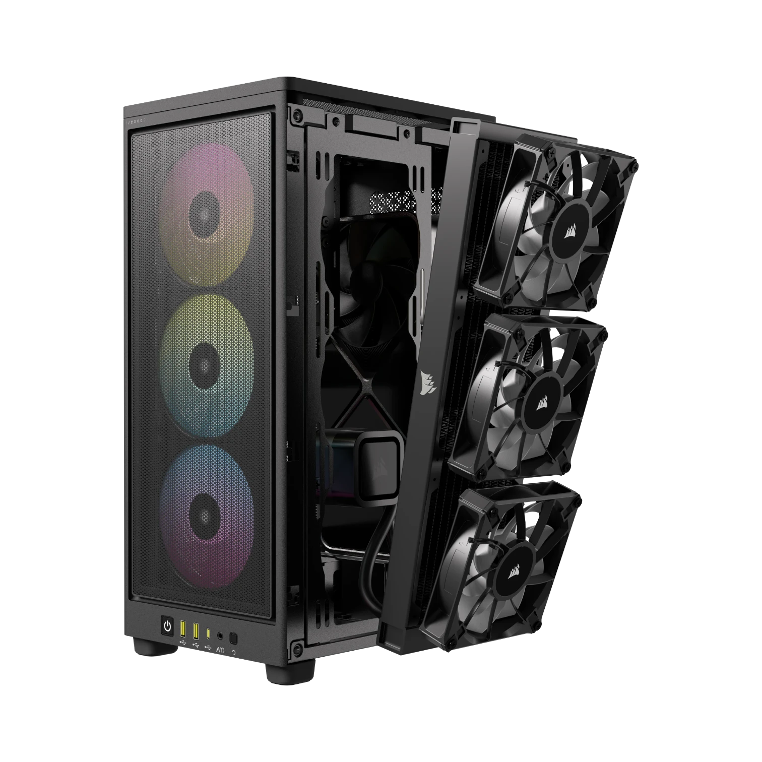 CORSAIR iCUE 2000D RGB AIRFLOW Mini-ITX PC Tower Case (Black) — Being Shipped