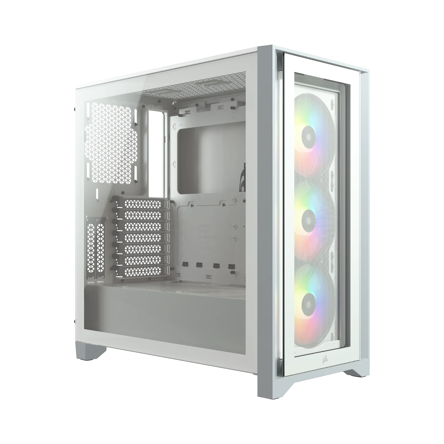 CORSAIR iCUE 4000X RGB Mid-Tower ATX Desktop PC Case (White) — Being Shipped