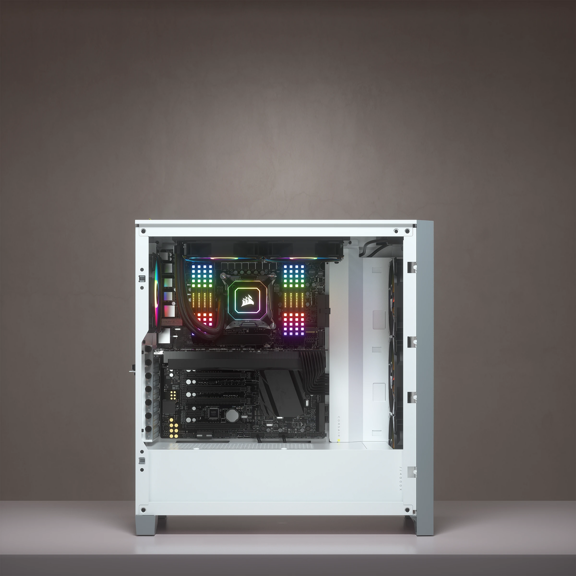 CORSAIR iCUE 4000X RGB Mid-Tower ATX Desktop PC Case (White) — Being Shipped